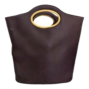 Gucci Rare Leather Mulberry Ring Hand Bag - image 1